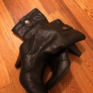 Black Calf-High Boots